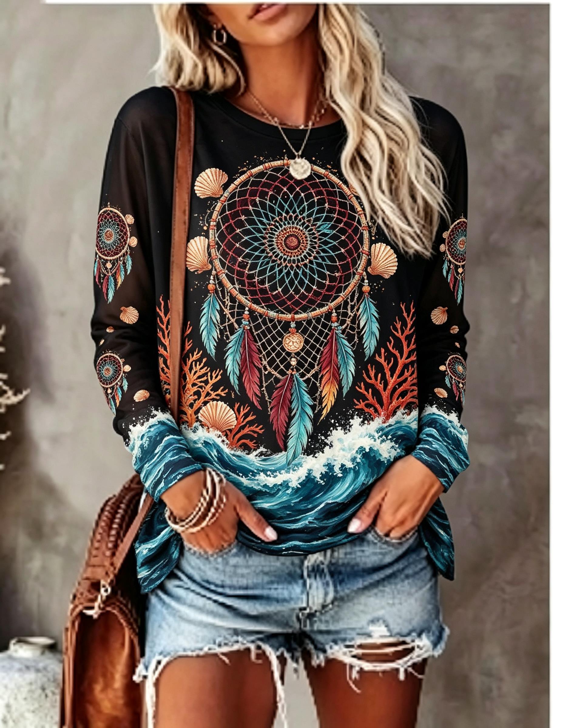 Dames T-shirt met ronde hals e - Shelly recensie en prijs